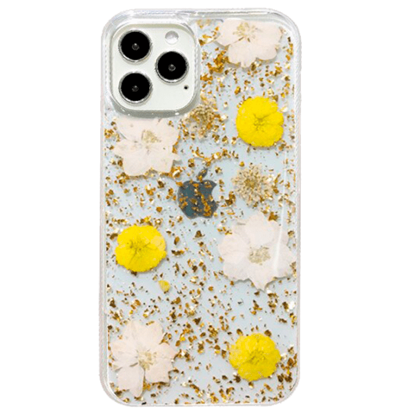 Husă pentru smartphone Apple iPhone 13 Pro Max (Flowers) Transparent Yellow K-Doo, PC, Back photo 1
