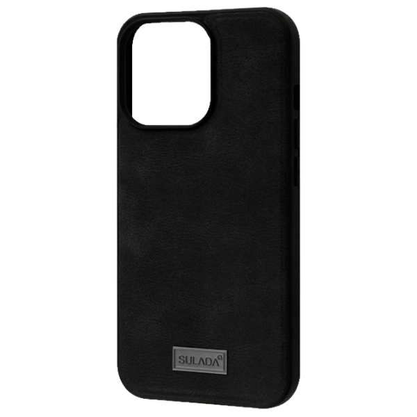 Husă pentru smartphone Apple iPhone 13 Pro Max (Junshang) Leather Black SULADA, PC, Back photo 1