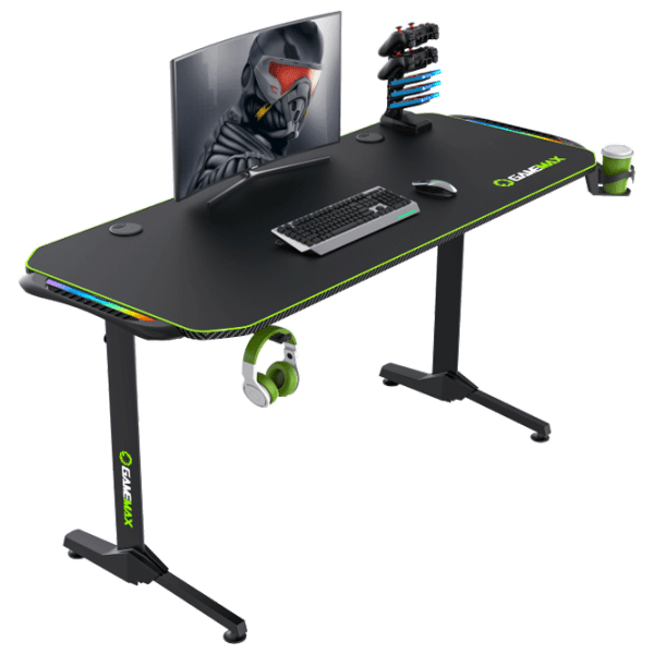 Masă gaming Gamemax Gaming Desk D140-Carbon RGB Black  photo 2