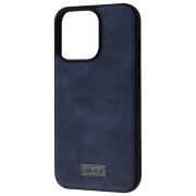 Husă pentru smartphone Apple iPhone 13 Pro (Junshang) Black Blue SULADA, Piele, Back