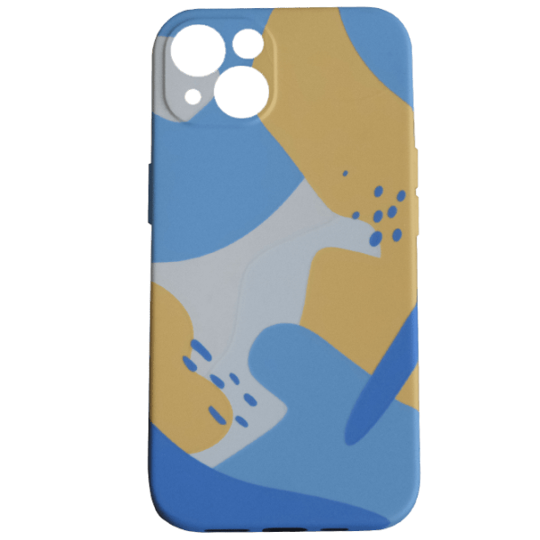 Husă pentru smartphone Apple iPhone 13 (NEON X LUXO) Yellow Blue WAVE, TPU, Back photo 1