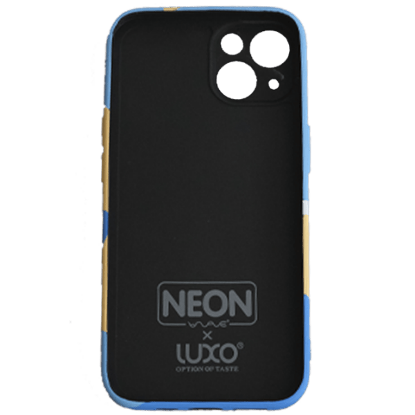 Husă pentru smartphone Apple iPhone 13 (NEON X LUXO) Yellow Blue WAVE, TPU, Back photo 2