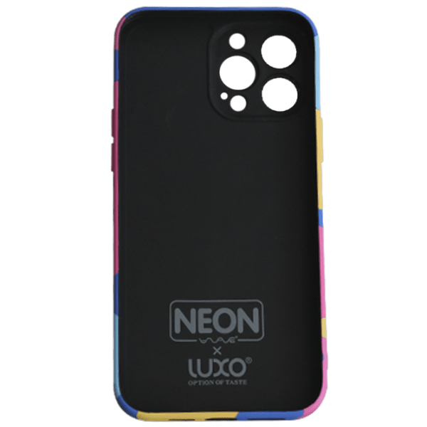 Husă pentru smartphone Apple iPhone 13 Pro Max (NEON X LUXO) Bright pink Blue WAVE, TPU, Back photo 2