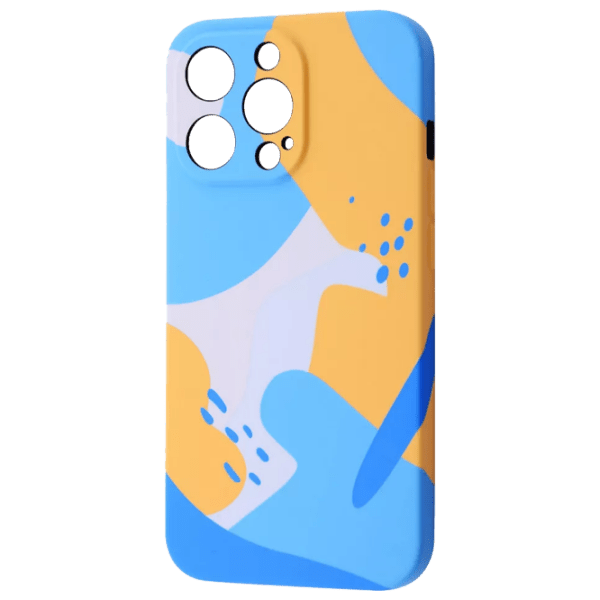 Husă pentru smartphone Apple iPhone 13 Pro (NEON X LUXO) Yellow Blue WAVE, TPU, Back photo 1