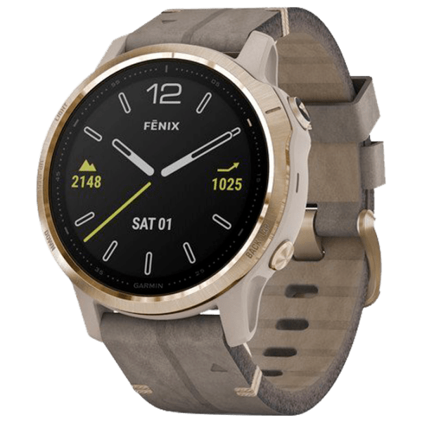 Умные часы Garmin Fenix 6s Pro Светло золотистый 1.2" | 30.4 мм | Нержавеющая сталь/Кожа
| 010-02159-40 photo 1