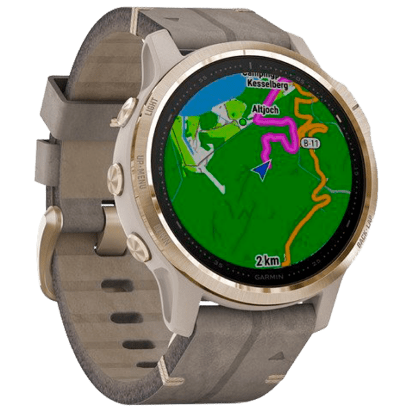 Умные часы Garmin Fenix 6s Pro Светло золотистый 1.2" | 30.4 мм | Нержавеющая сталь/Кожа
| 010-02159-40 photo 3