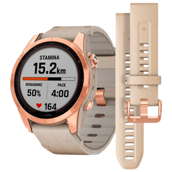 Ceas inteligent Garmin Fenix 7s Sapphire Solar Rose Gold 1.3" | 33 mm | Titan/Piele
| 010-02539-35 photo 1