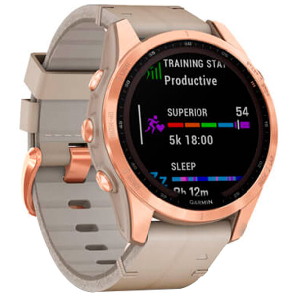 Ceas inteligent Garmin Fenix 7s Sapphire Solar Rose Gold 1.3" | 33 mm | Titan/Piele
| 010-02539-35 photo 3