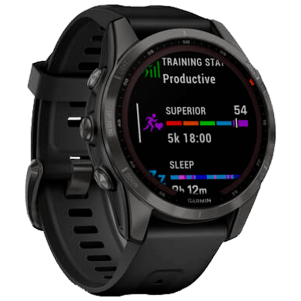 Ceas inteligent Garmin Fenix 7s Sapphire Solar Carbon Grey 1.3" | 33 mm | Titan/Silicon
| 010-02539-25 photo 3