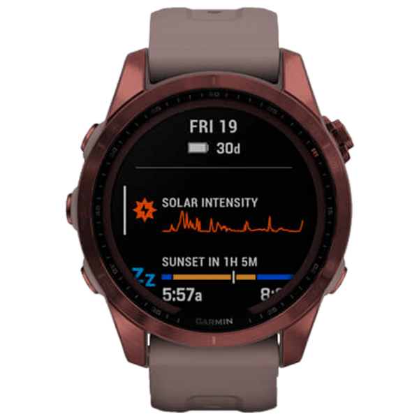 Ceas inteligent Garmin Fenix 7s Sapphire Solar Bronze 1.3" | 33 mm | Titan/Silicon
| 010-02539-29 photo 2
