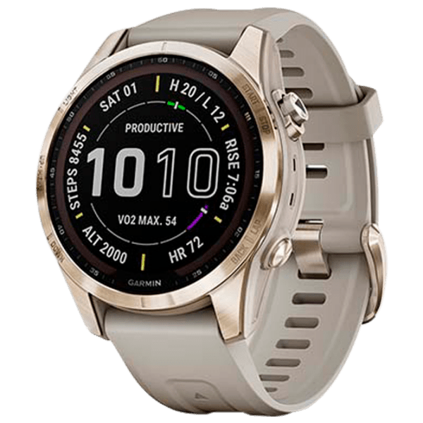 Ceas inteligent Garmin Fenix 7s Sapphire Solar Light Gold 1.3" | 33 mm | Titan/Silicon
| 010-02539-21 photo 1