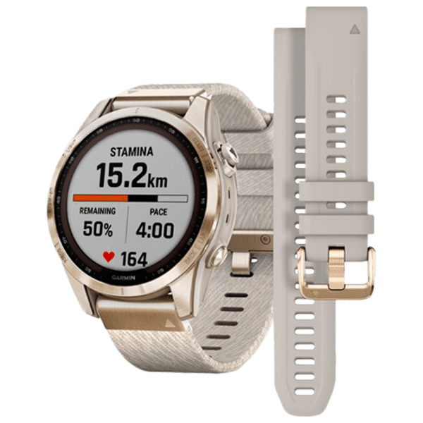 Ceas inteligent Garmin Fenix 7s Sapphire Solar Light Gold 1.3" | 33 mm | Titan/Textil
| 010-02539-39 photo 1