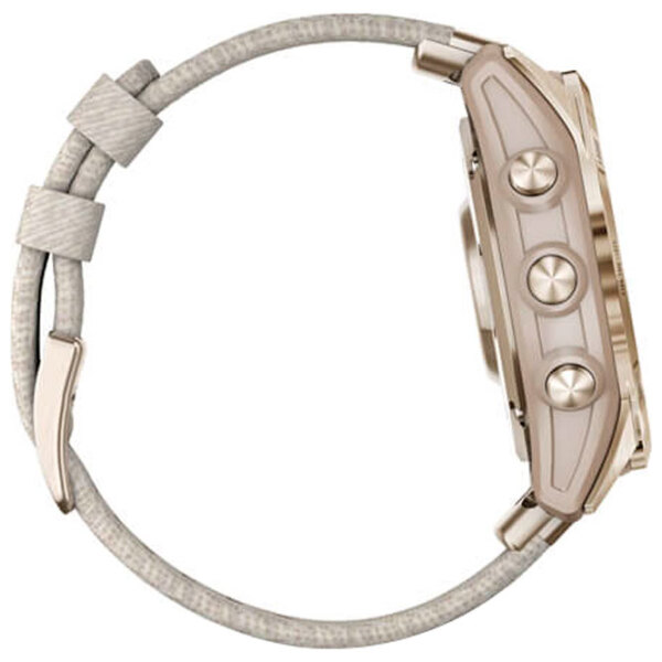 Ceas inteligent Garmin Fenix 7s Sapphire Solar Light Gold 1.3" | 33 mm | Titan/Textil
| 010-02539-39 photo 4