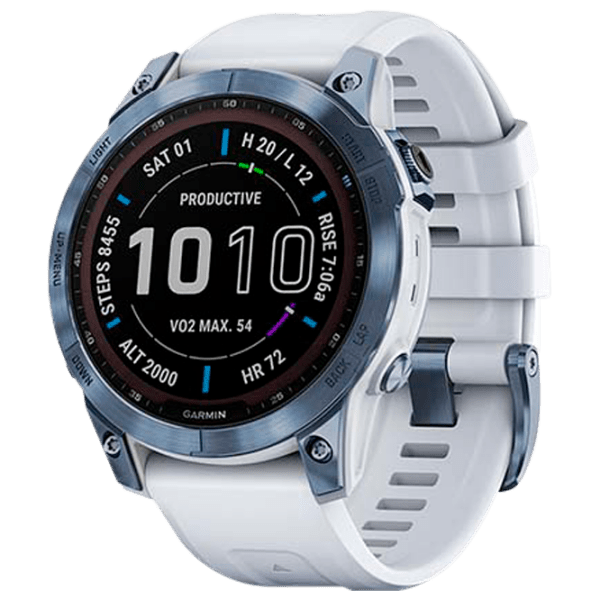 Ceas inteligent Garmin Fenix 7 Sapphire Solar Blue 1.3" | 33 mm | Titan / DLC/Silicon
| 010-02540-25 photo 1