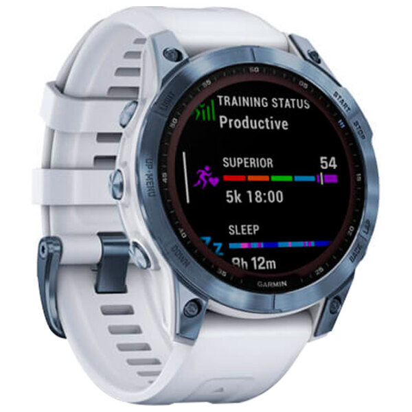 Ceas inteligent Garmin Fenix 7 Sapphire Solar Blue 1.3" | 33 mm | Titan / DLC/Silicon
| 010-02540-25 photo 3