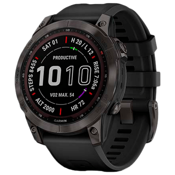 Ceas inteligent Garmin Fenix 7 Sapphire Solar Black 1.3" | 33 mm | Titan / DLC/Silicon
| 010-02540-35 photo 1