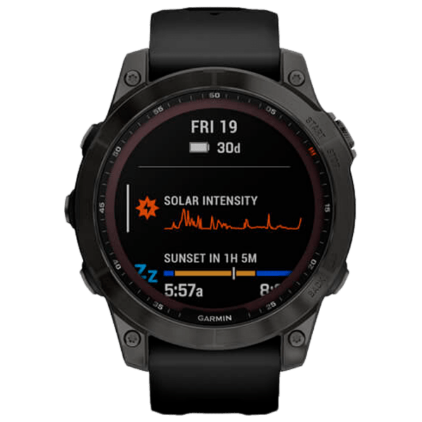 Ceas inteligent Garmin Fenix 7 Sapphire Solar Black 1.3" | 33 mm | Titan / DLC/Silicon
| 010-02540-35 photo 2