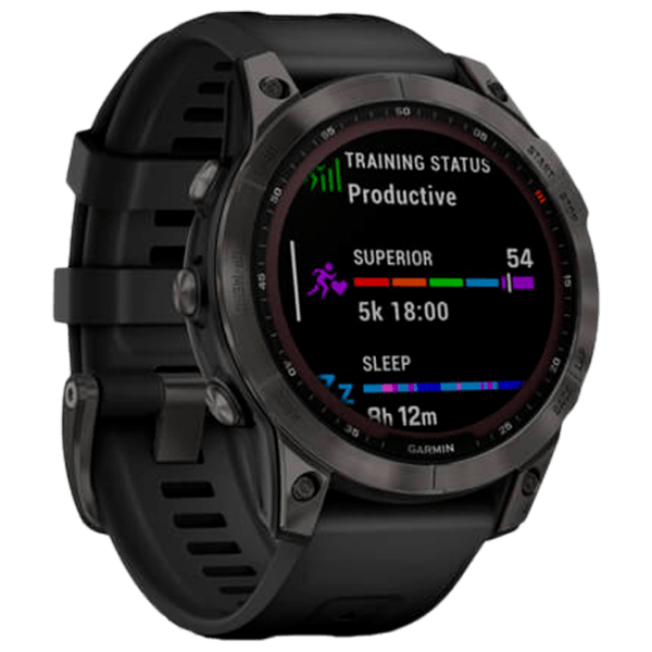 Ceas inteligent Garmin Fenix 7 Sapphire Solar Black 1.3" | 33 mm | Titan / DLC/Silicon
| 010-02540-35 photo 3
