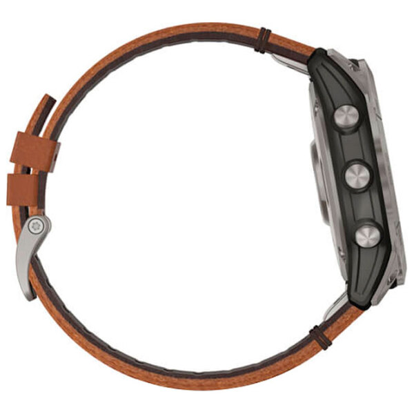 Ceas inteligent Garmin Fenix 7X Sapphire Solar Titanium 1.3" | 33 mm | Titan / DLC/Piele
| 010-02541-19 photo 4