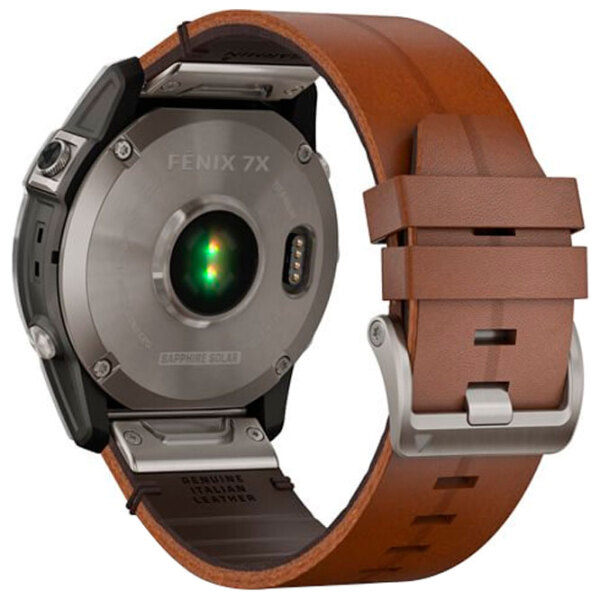 Ceas inteligent Garmin Fenix 7X Sapphire Solar Titanium 1.3" | 33 mm | Titan / DLC/Piele
| 010-02541-19 photo 5