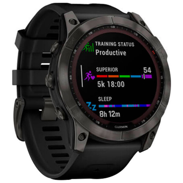 Ceas inteligent Garmin Fenix 7X Sapphire Solar Carbon Grey 1.3" | 33 mm | Titan / DLC/Silicon
| 010-02541-11 photo 2
