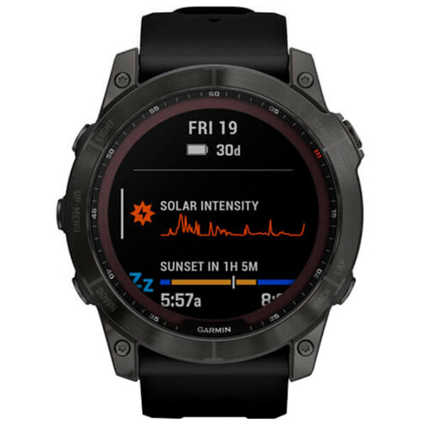 Ceas inteligent Garmin Fenix 7X Sapphire Solar Carbon Grey 1.3" | 33 mm | Titan / DLC/Silicon
| 010-02541-11 photo 3
