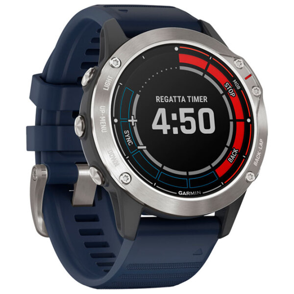 Умные часы Garmin Quatix 6 Captain Blue Серый 1.3" | 41 мм | Нержавеющая сталь/Силикон
| 010-02158-91 photo 3