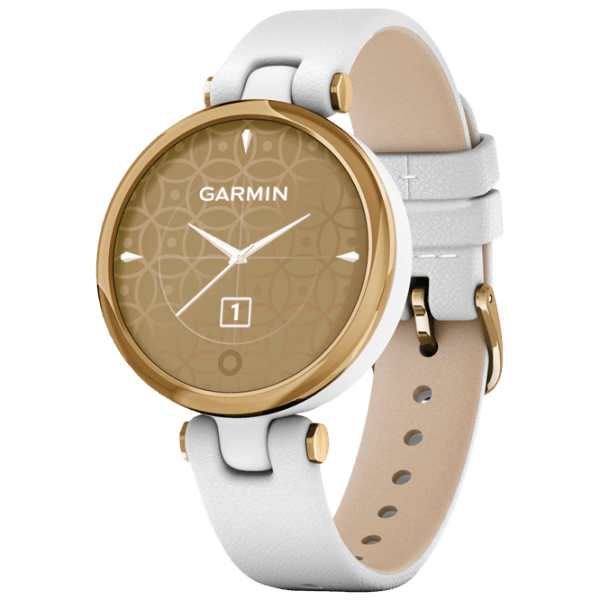 Ceas inteligent Garmin Lily Gold 1" | 34.5 mm | Oțel inoxidabil/Piele italiană
| 010-02384-B3 photo 1