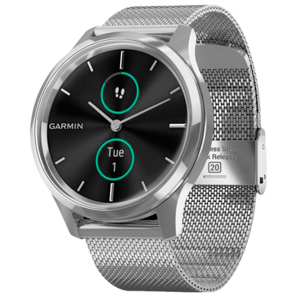 Ceas inteligent Garmin Vivomove Luxe Silver 0.95" | 42 mm | Oțel inoxidabil/Oțel inoxidabil
| 010-02241-23 photo 1