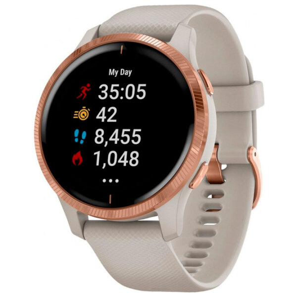 Умные часы Garmin Venu Золото 1.2" | 30.4 мм | Нержавеющая сталь, Полимер/Силикон
| 010-02173-24 photo 2