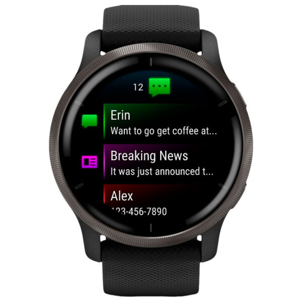Ceas inteligent Garmin Venu 2 Black 1.3" | 45 mm | Oțel inoxidabil/Silicon
| 010-02430-11 photo 2