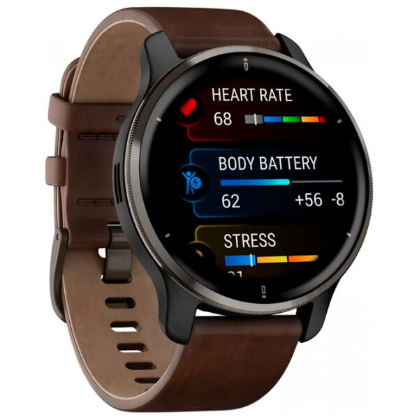 Умные часы Garmin Venu 2 Plus Серый 1.3" | 43 мм | Нержавеющая сталь/Кожа
| 010-02496-15 photo 3