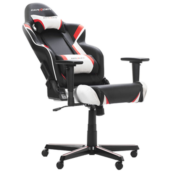Scaun Gaming DXRacer Racing GC-R288-NRW-Z1 Black White  photo 4