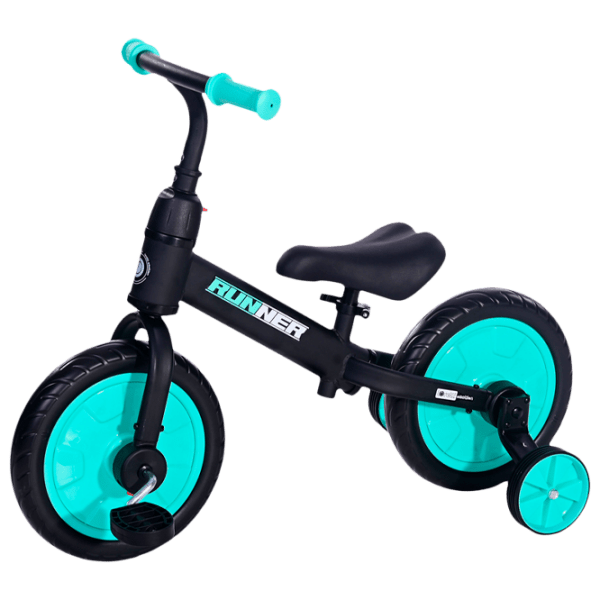 Bicicletă fără pedale Lorelli Runner 11" Turquoise Black Metal / Pentru copii photo 1