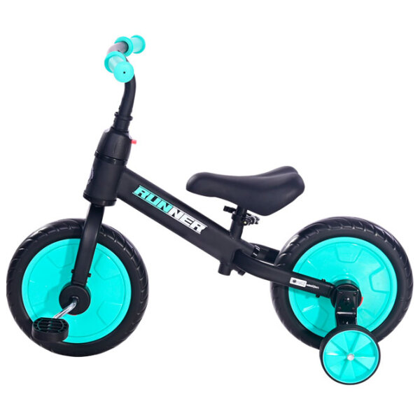 Bicicletă fără pedale Lorelli Runner 11" Turquoise Black Metal / Pentru copii photo 2