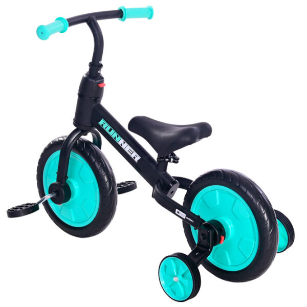 Bicicletă fără pedale Lorelli Runner 11" Turquoise Black Metal / Pentru copii photo 3