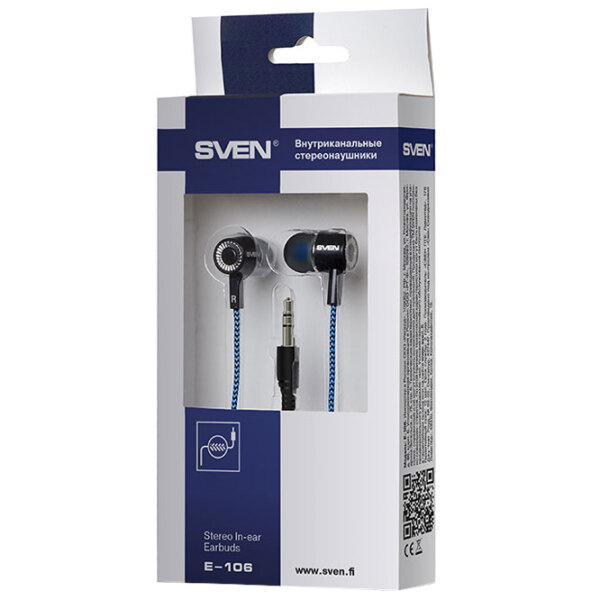 Căști Sven E-106 Black Cu fir / Personal / In ear photo 3