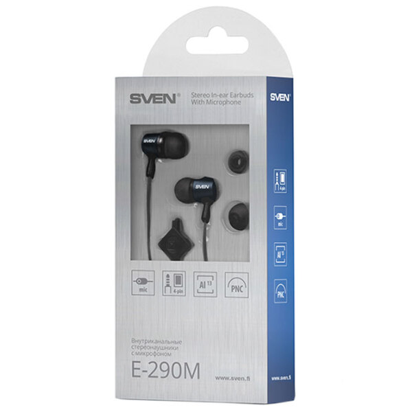 Căști Sven E-290M Black Cu fir / Personal / In ear photo 5