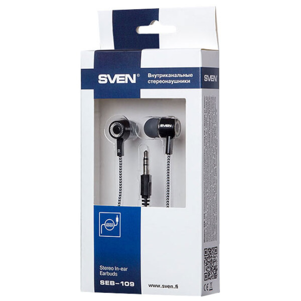 Căști Sven E-109 Black Cu fir / Personal / In ear photo 3