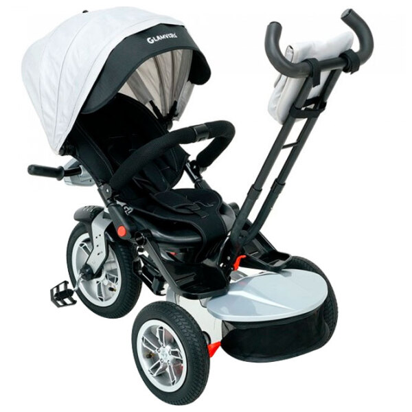 Triciclu Glamvers Eagle Gray Metal/ Pentru copii photo 2