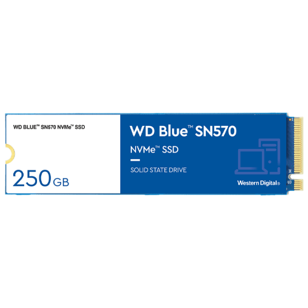 SSD Western Digital Blue SN570 M.2 250 ГБ Скорость чтения: 3300 MБ/ с,
Скорость записи: 1200 MБ/ с photo 1
