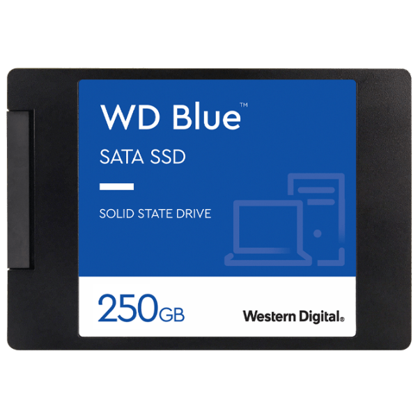 SSD Western Digital Blue 2.5'' 250 ГБ Скорость чтения: 560 MБ/ с,
Скорость записи: 530 MБ/ с photo 1