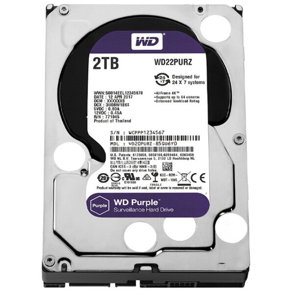 HDD Western Digital Purple Surveillance 3.5'' 2 TB  photo 2