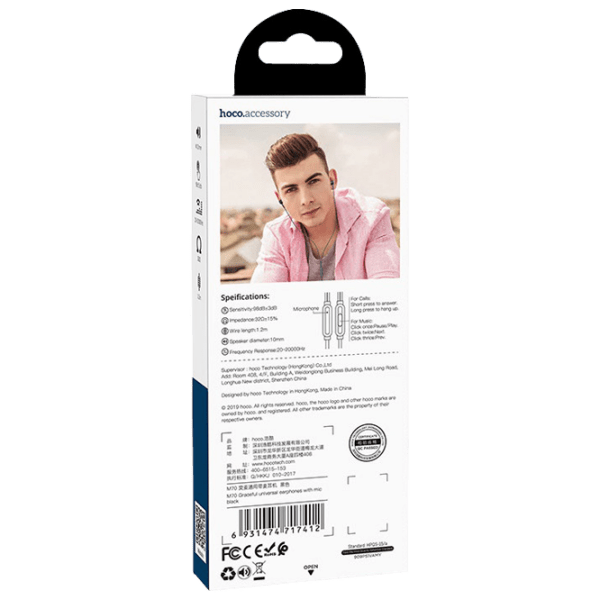 Căști Hoco M70 Black Cu fir / Personal / In ear photo 4