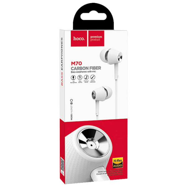 Căști Hoco M70 White Cu fir / Personal / In ear photo 3