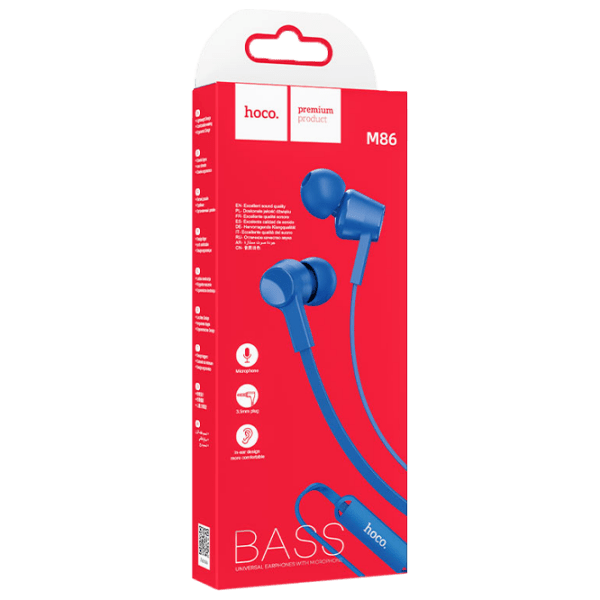 Căști Hoco M86 Blue Cu fir / Personal / In ear photo 4