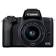 Cameră foto Canon EOS M50 Mark II + 15-45 f/ 3.5-6.3 IS STM Kit Black CMOS, 24.1 MP, f/ 3.5 - f/ 6.3