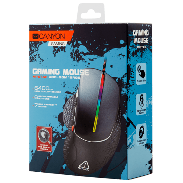 Mouse Canyon Apstar GM-12 Black Cu fir / 6400 dpi photo 5