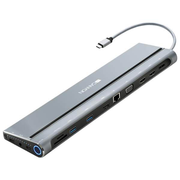 Адаптер Canyon DS-9 Серебристый USB Type-C photo 3