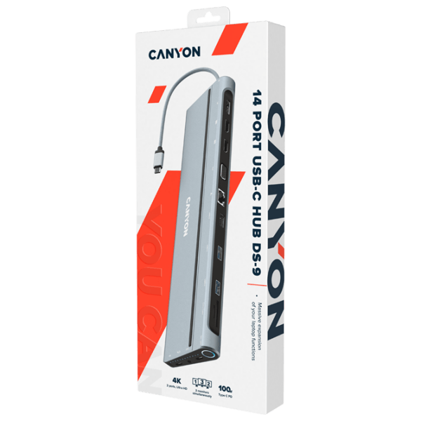 Адаптер Canyon DS-9 Серебристый USB Type-C photo 4